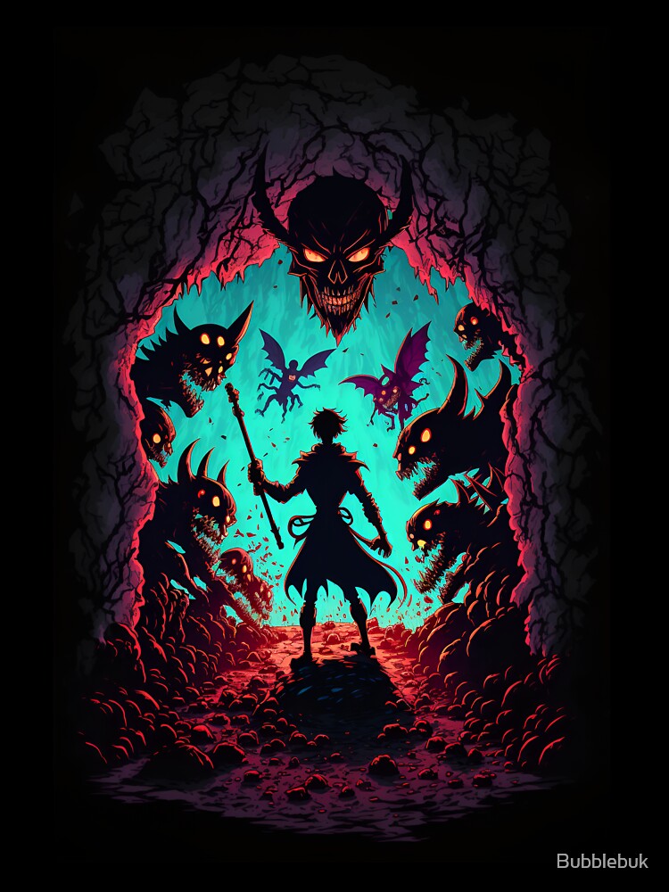 Anime Hero Entering Hell to Fight Demons by Bubblebuk