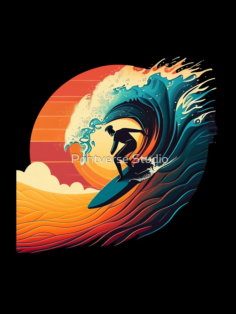 Surfing illustration by Printverse Studio