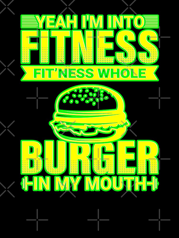 Funny Burger Lover Fitness #2 by creativerooney