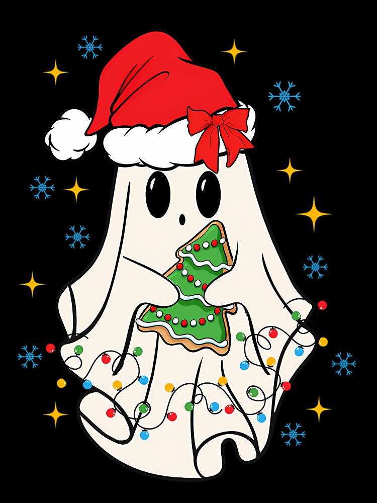 Cute Christmas Cookie Ghost Spooky Gothmas by hybmcvdtj77