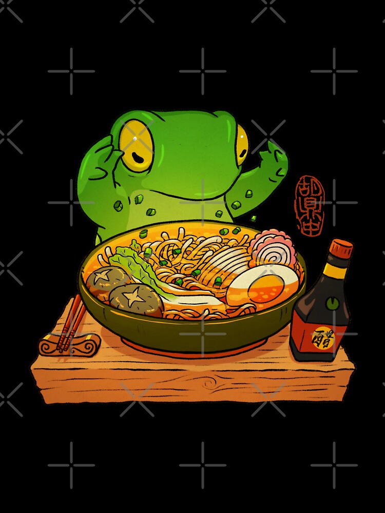 frog making ramen art by DingHuArt