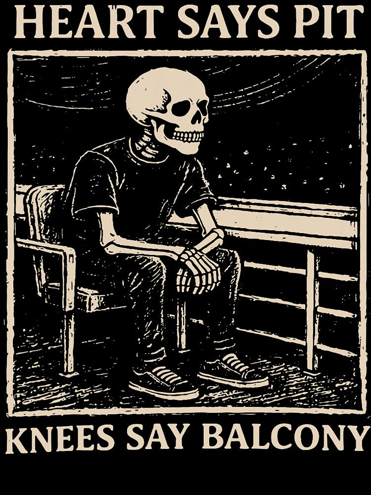 Heart Says Pit Knees Say Balcony Retro Vintage by Michasstuckey