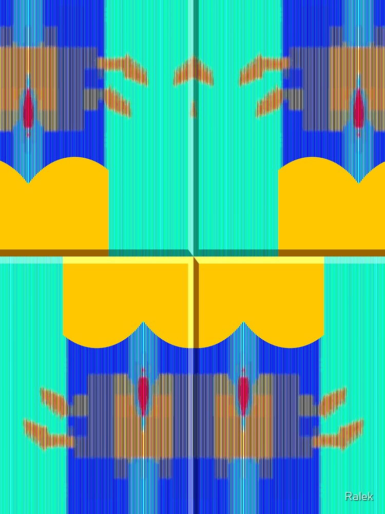 Vibrant music abstract minimalist guitar exotic summer blue - sunny gift for guitarists musicians and minimalist music and guitar lover by Ralek