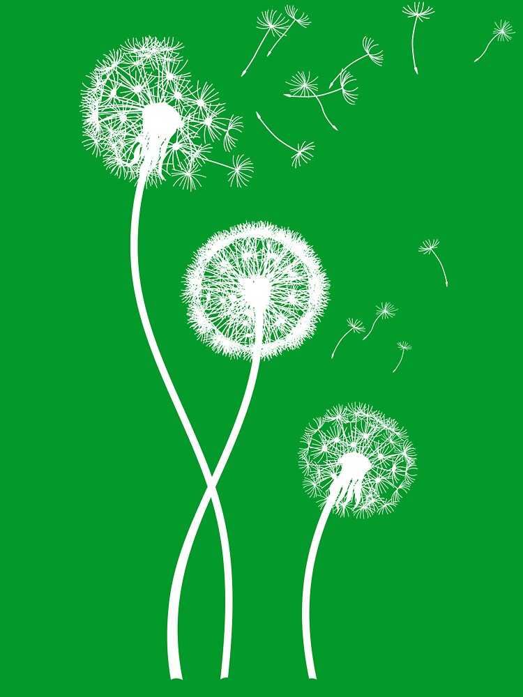 Dandelion Seeds Blowing In The Wind T Shirt by bitsnbobs