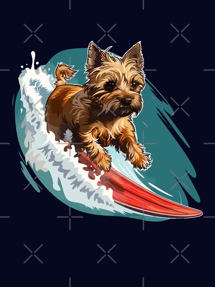 Surfing Cairn Terrier by VelvetRoom