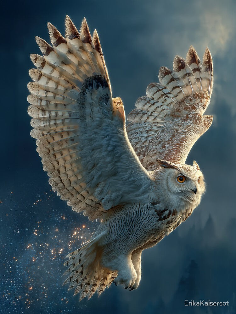 Moonlight Flight Owl – Silent Night Hunter by Erika Kaisersot