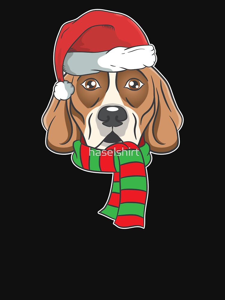 Funny Christmas Dog Xmas Santa Beagle Holiday Gift by haselshirt