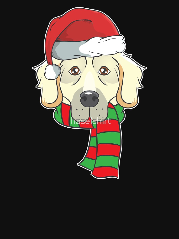 Funny Christmas Dog Xmas Santa  Golden Retriever Holiday Gift by haselshirt