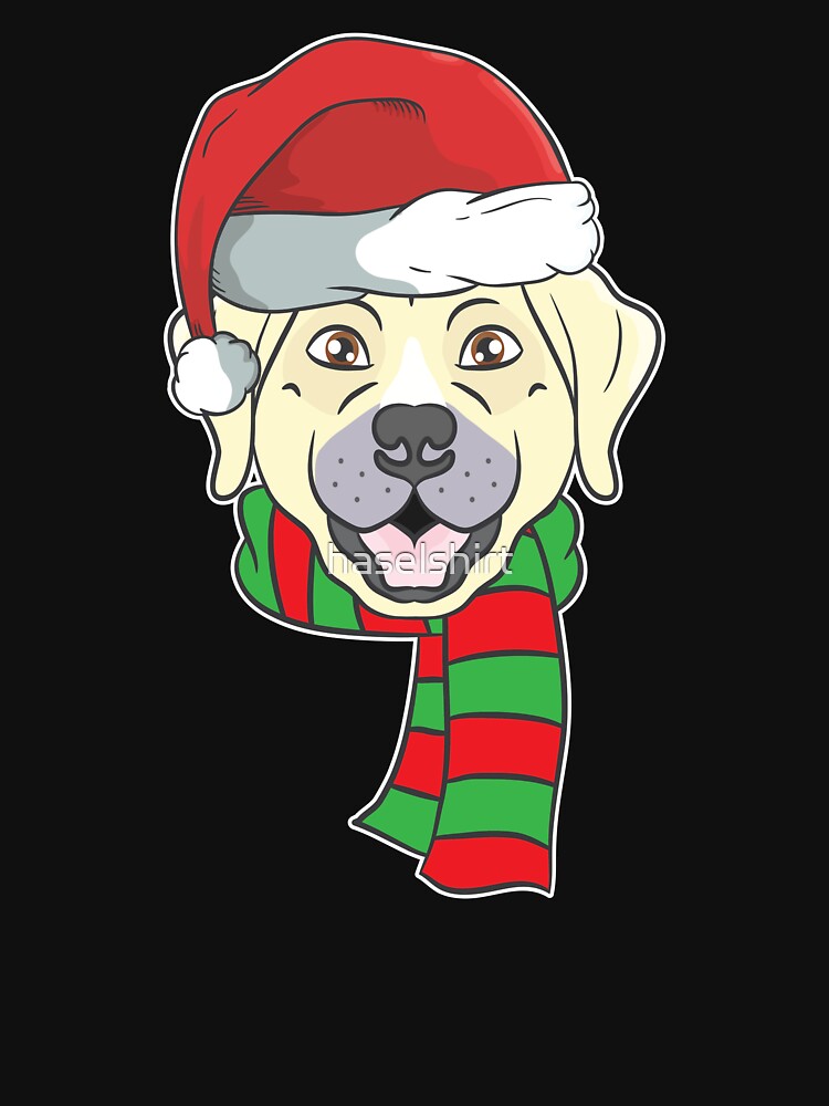 Funny Christmas Dog Xmas Santa Labrador Holiday Gift by haselshirt