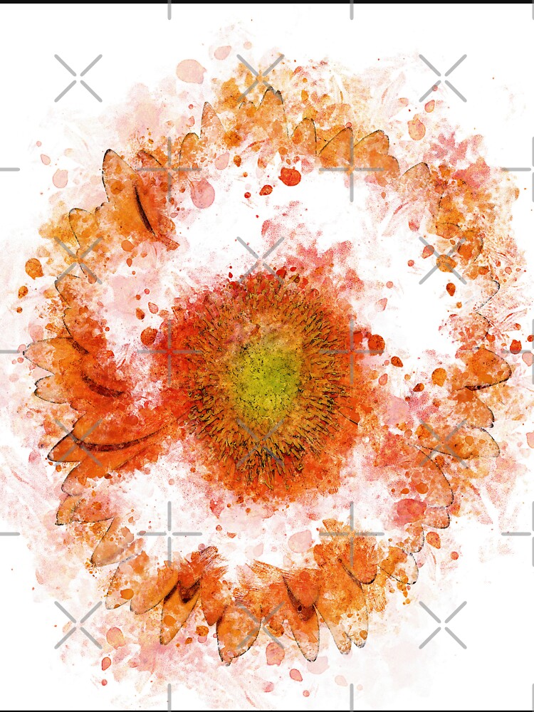Orange gerbera Abstract color by artdragongift 15