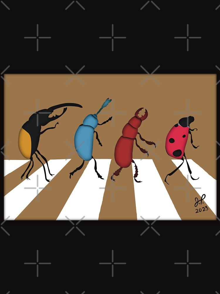 The Beetles - Minimalistic Paper Craft Digital Art by JP Creative Grit