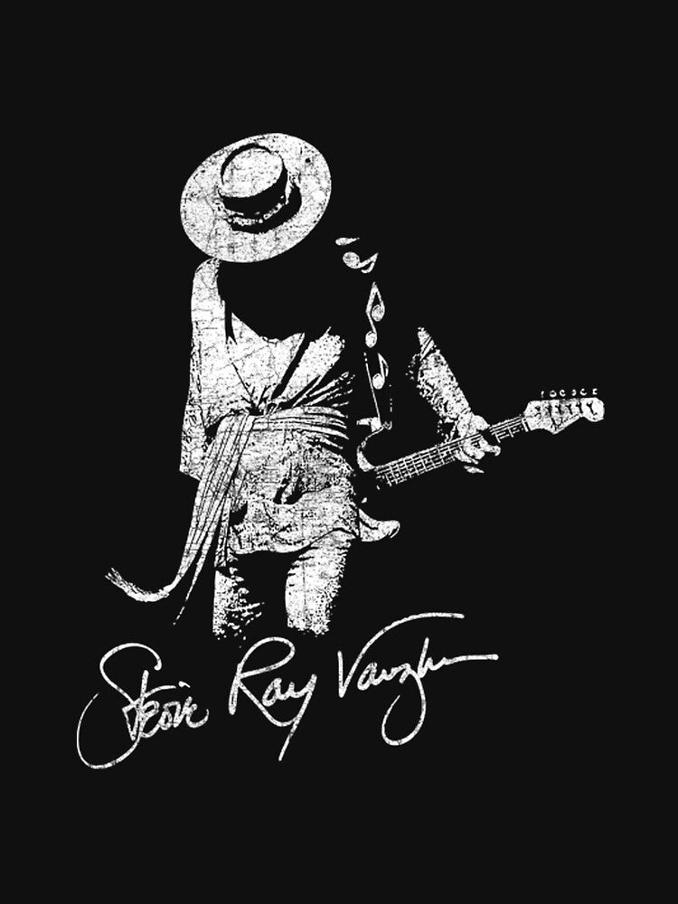 Stevie Ray Vaughan - Vintage Line Art by DanielleJuliens