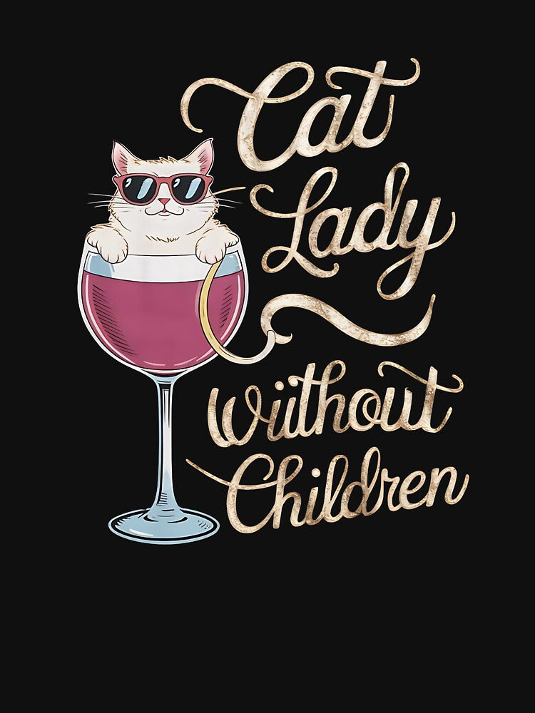 Proud Childless Cat Lady T-Shirt Design by Egyptian king ⭐⭐⭐⭐⭐