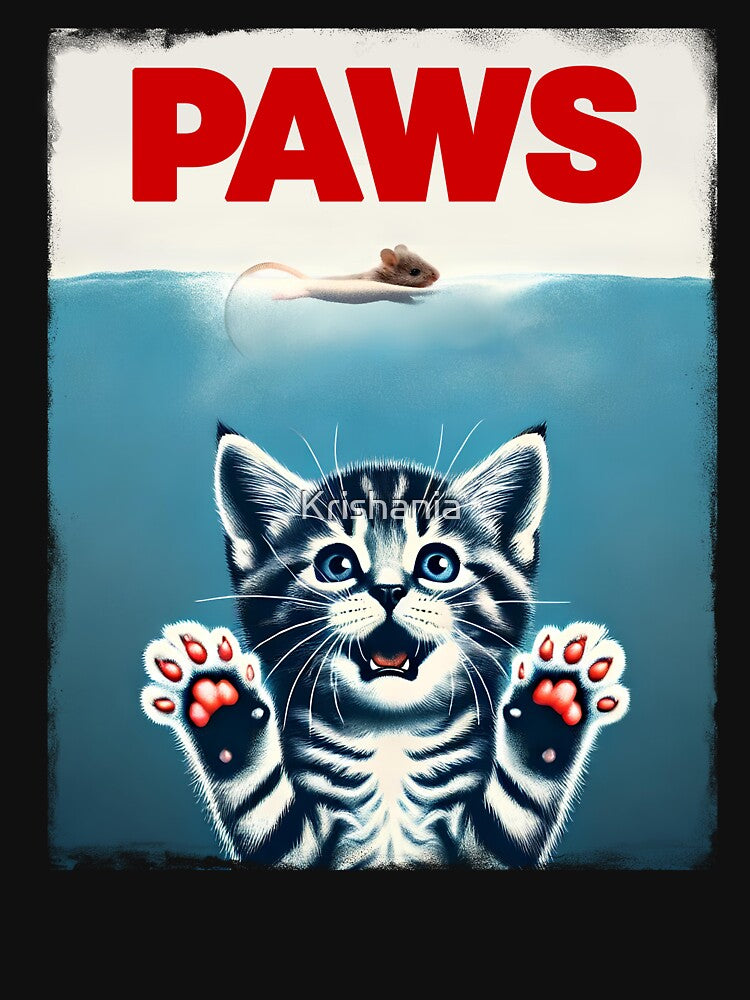 Funny Paws Cat and Mouse Top Kitten Lover Parody by Kimberley King Art  King Art