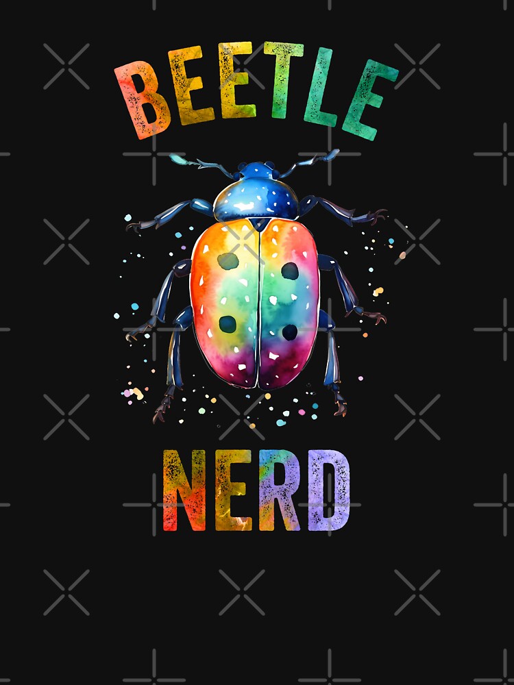 Beetle Nerd Colorful Watercolor Beetle by Zurickdesigns
