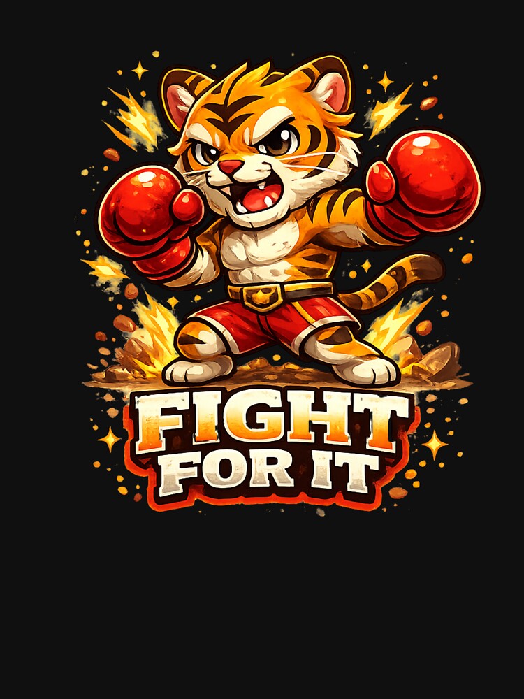 Fight For It Boxing Tiger Motivation by LitlCalmStudio