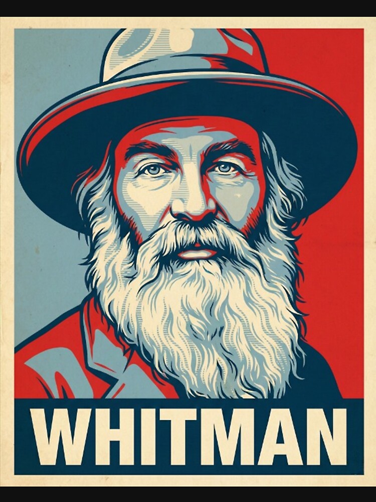 Walt Whitman Hope Style Retro Poster Art by DamianRoy88