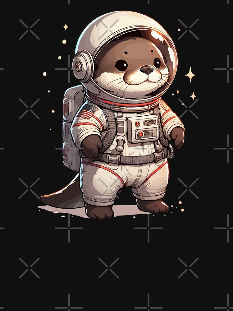 Cute Otter Space Astronaut by TomFrontierArt