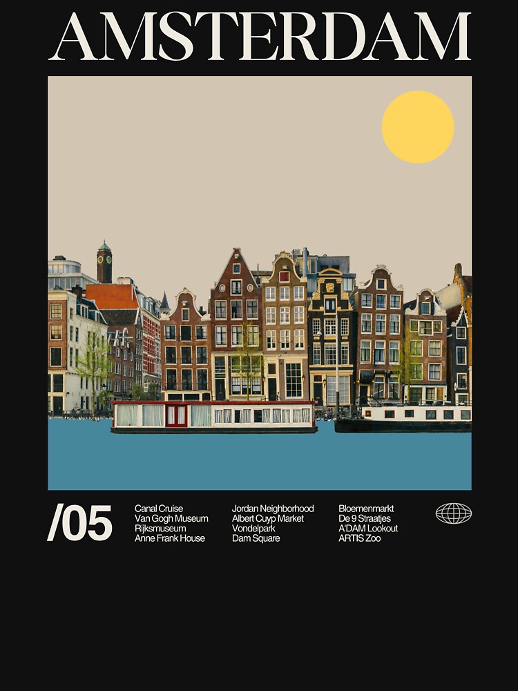 Amsterdam Minimalist Aesthetic Dark Colour by moyjoystudio