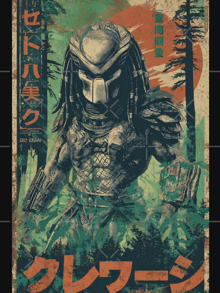 Distressed Predator Vintage Poster by AnimeArsenalPrints