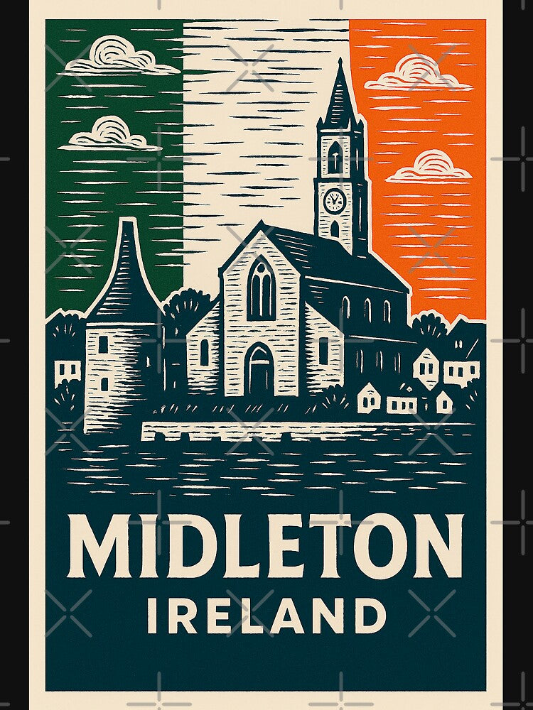 Midleton Ireland Linocut Style by Thistle-TShop