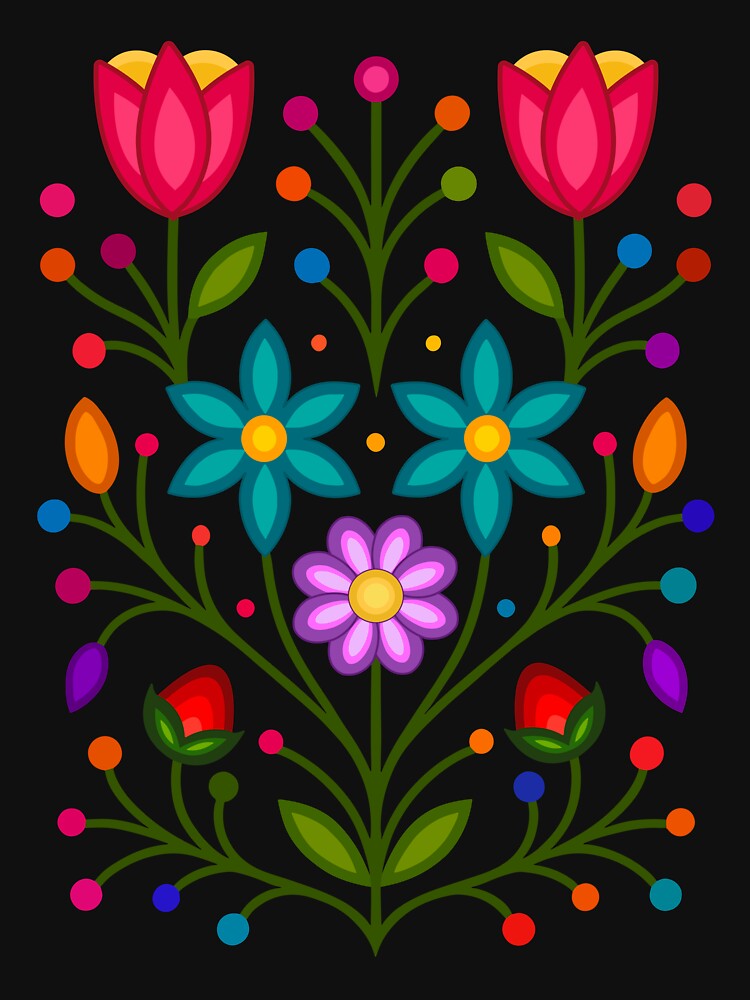 Ojibwe Floral Indigenous Anishinaabe Flowers by YalenArt