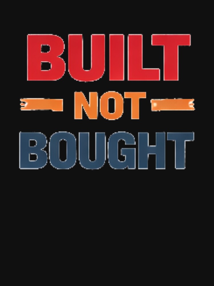 Built Not Bought Gym Motivation Quote by MoodThread