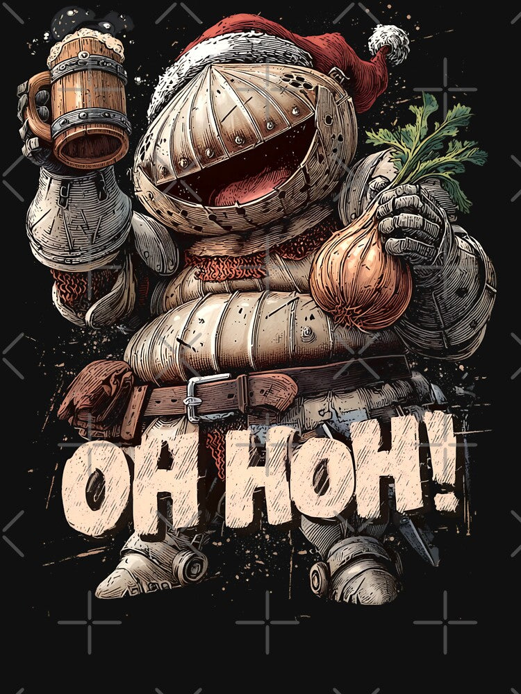 Onion Knight Santa Jolly Traveler Christmas Gaming Print Design by Senpaiwaves