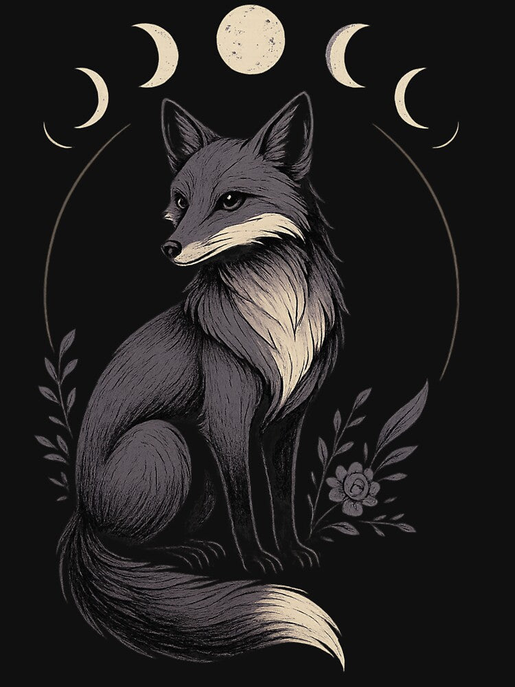 Moonlit Fox – Nocturnal Spirit Animal by Mouraludia