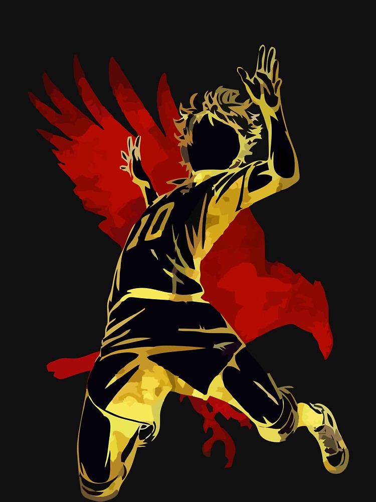 Hinata Rising Crow – Minimalist Haikyuu Volleyball Power Art by T-Chou