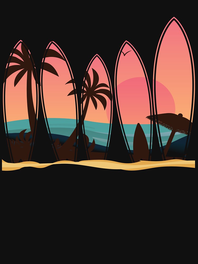 Surf Boards Beach Vacation Surfing Lover Surfer Surfboard Gear by DynamicDesign