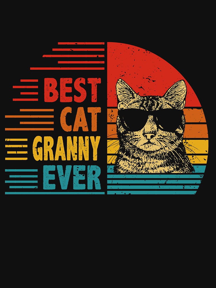 Vintage Retro Best Cat Granny Ever Funny Cat Lover Mother's Day Gift by EdwinaEmmanoiCo