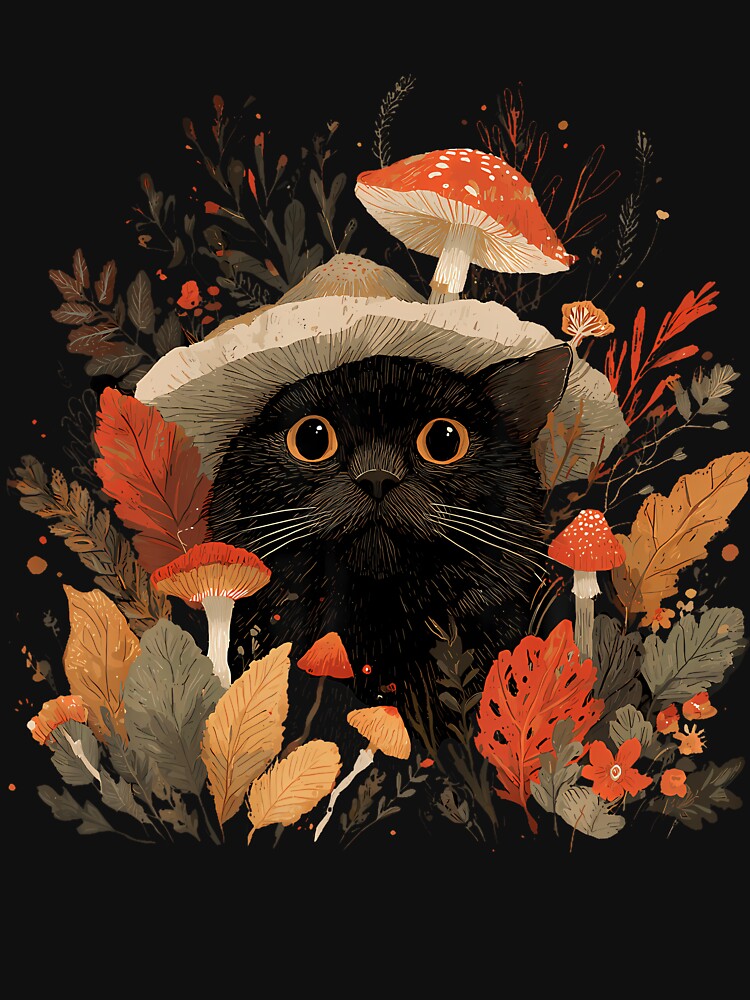 Mushroom And Cat by DanielleTonia