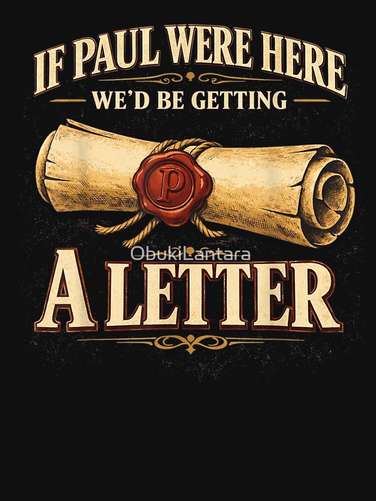 If Paul Were Here We Would Be Getting A Letter Vintage Scroll by ObukiLantara