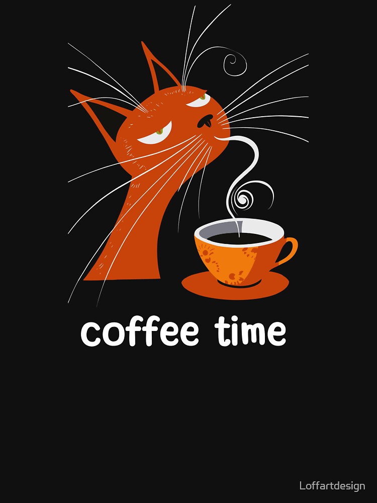 Coffee Time - Cat & Coffee  illustration by Loffartdesign