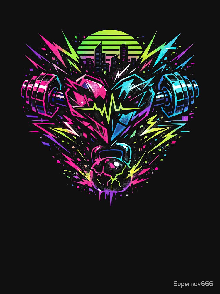 Neon Pulse: Heart of Strength by ForeverPrintsOK