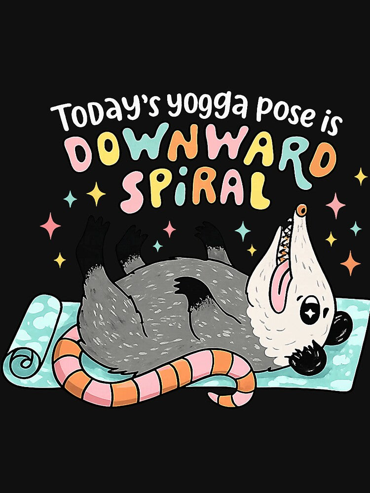 Downward Spiral Yoga Pose Funny Dog by najaks