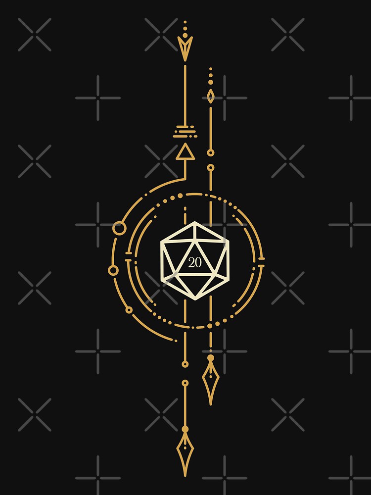 Sacred Geometry Minimalist Polyhedral D20 Dice by pixeptional