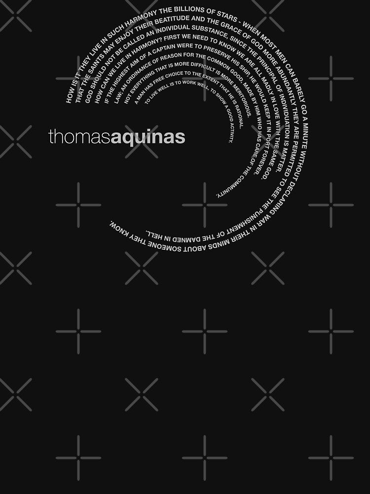 Thomas Aquinas famous quotes poster [silver] by CMYKStudio