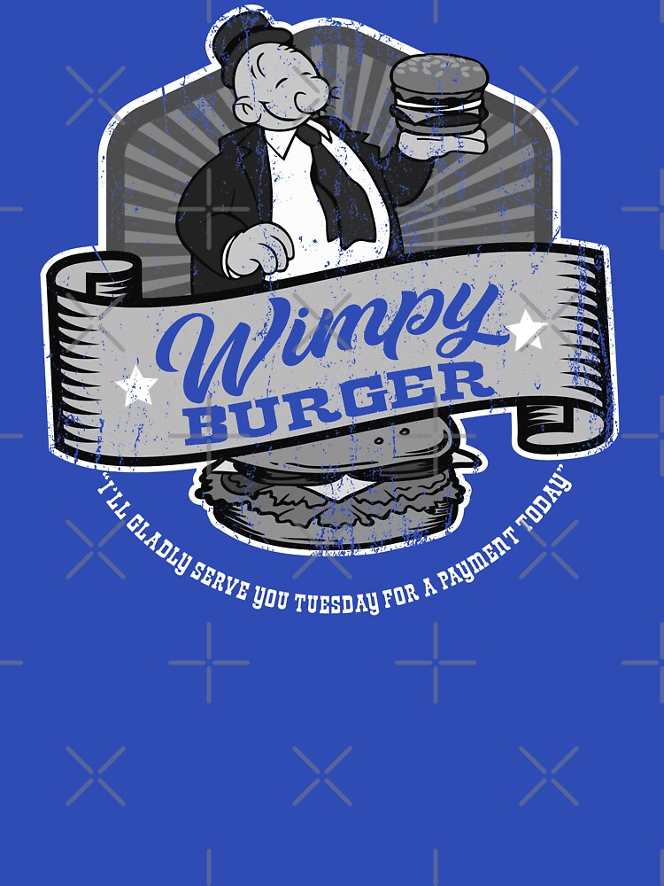 Wimpy Burger Faded Patch by Alema Art