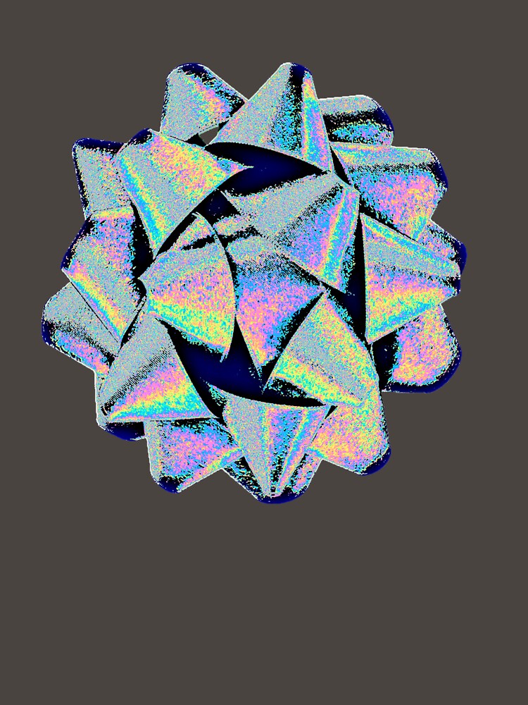 Silver Holographic Bow by dinaaaaaah