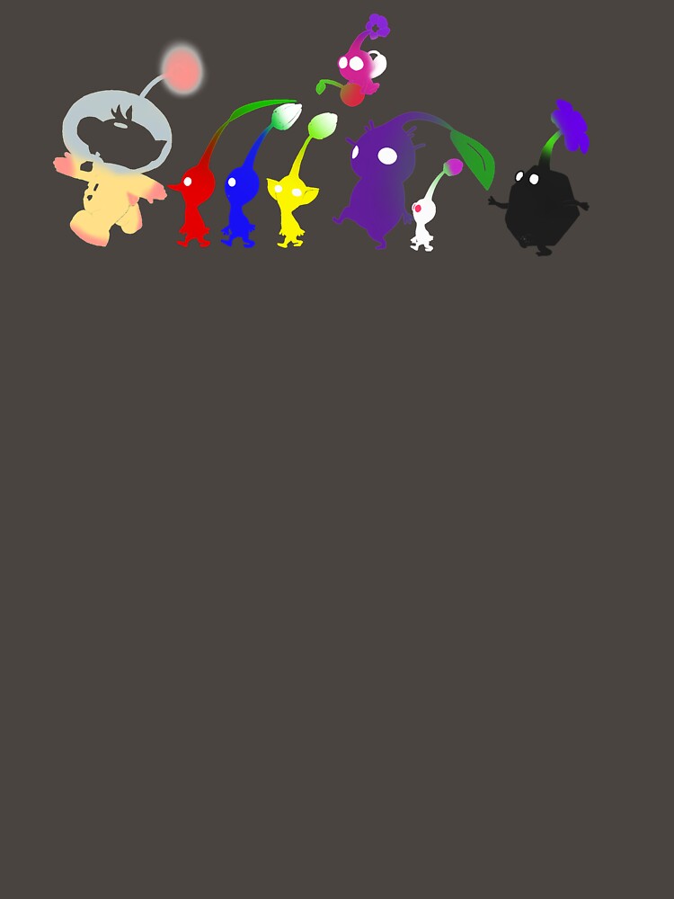 Pikmin colored silhouettes by Tokimoriartyart