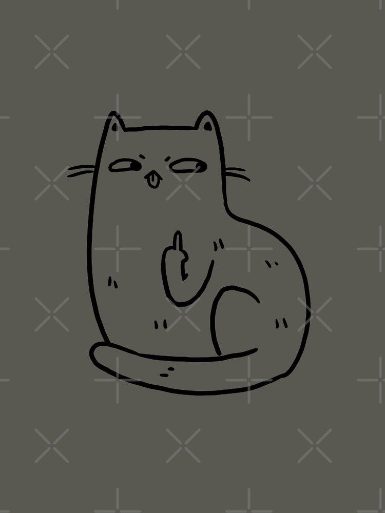 Cat giving the finger by michelledraws