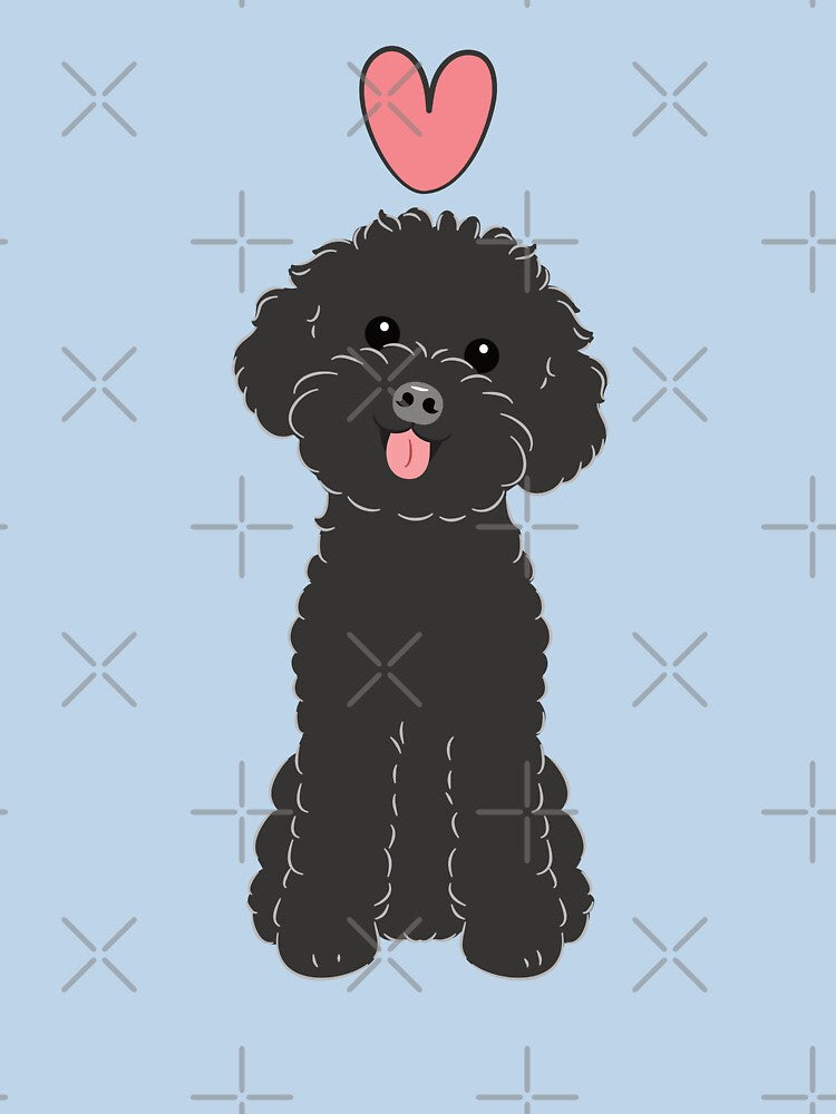 LOVE Black Toy Poodle by Lulupainting