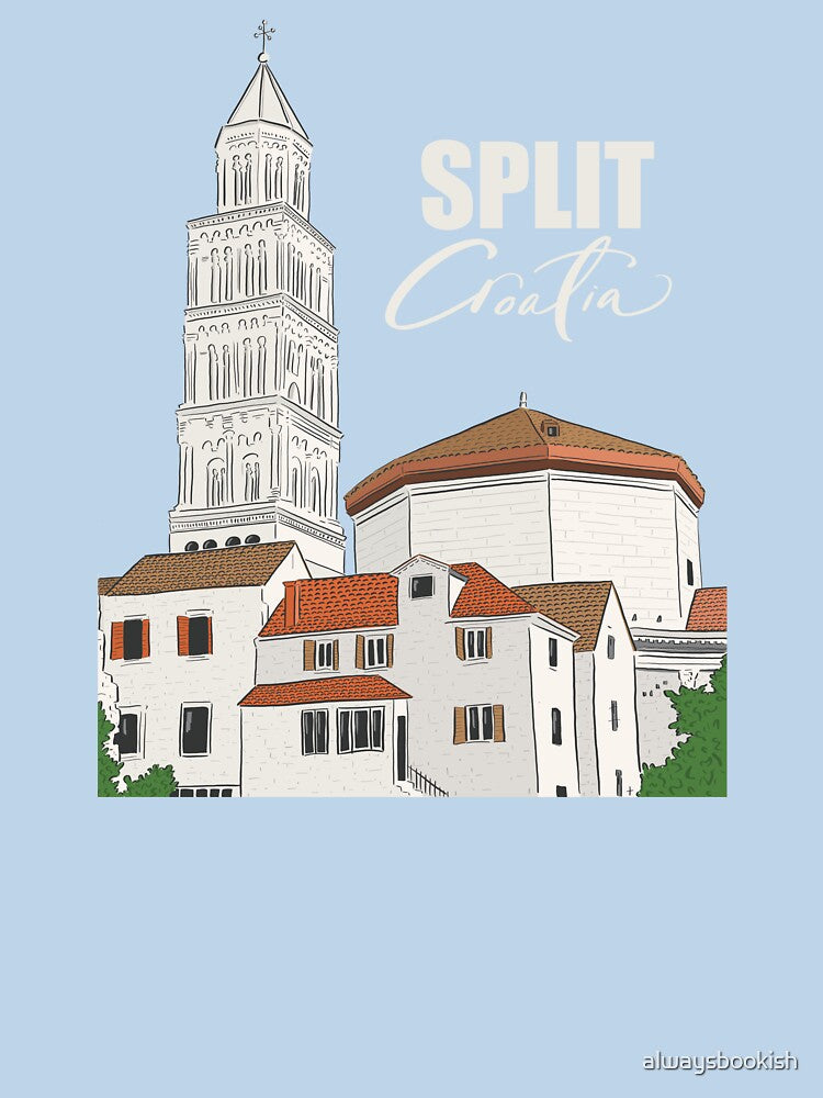 Split, Croatia Travel Poster Print Sticker by alwaysbookish