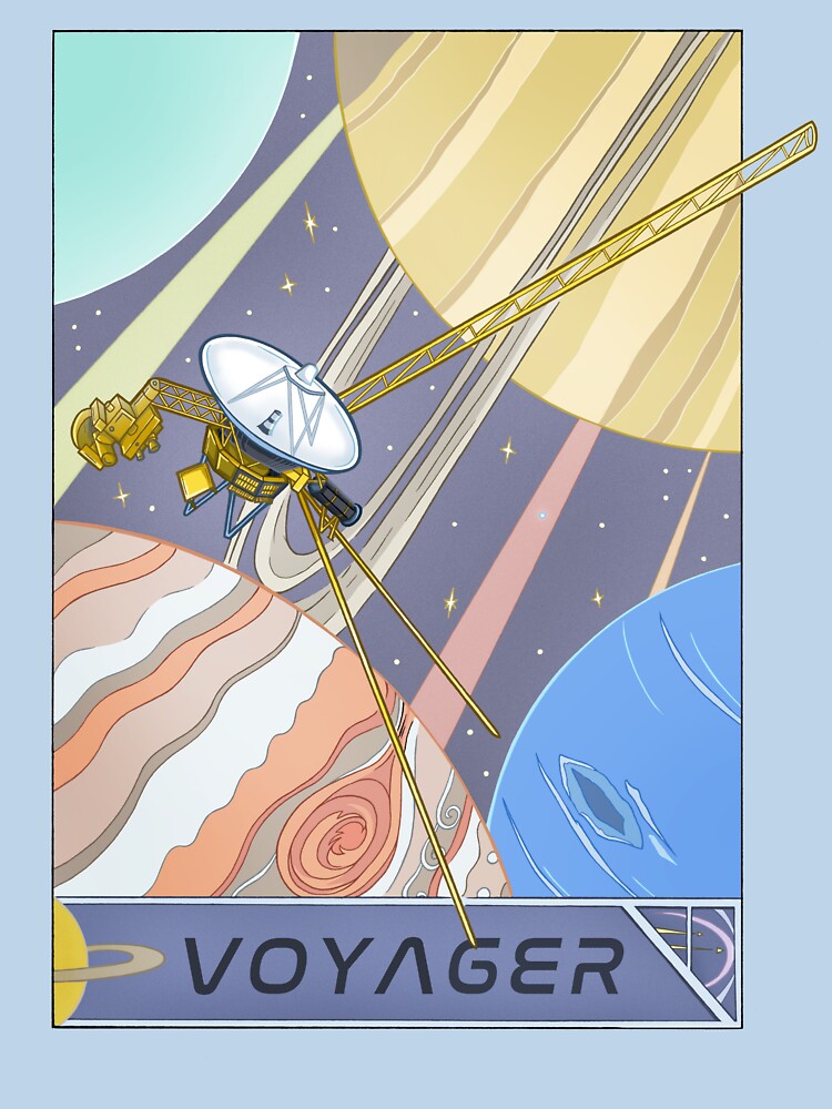 Voyager Probe in Space - An Illustration of Space Exploration by stacree