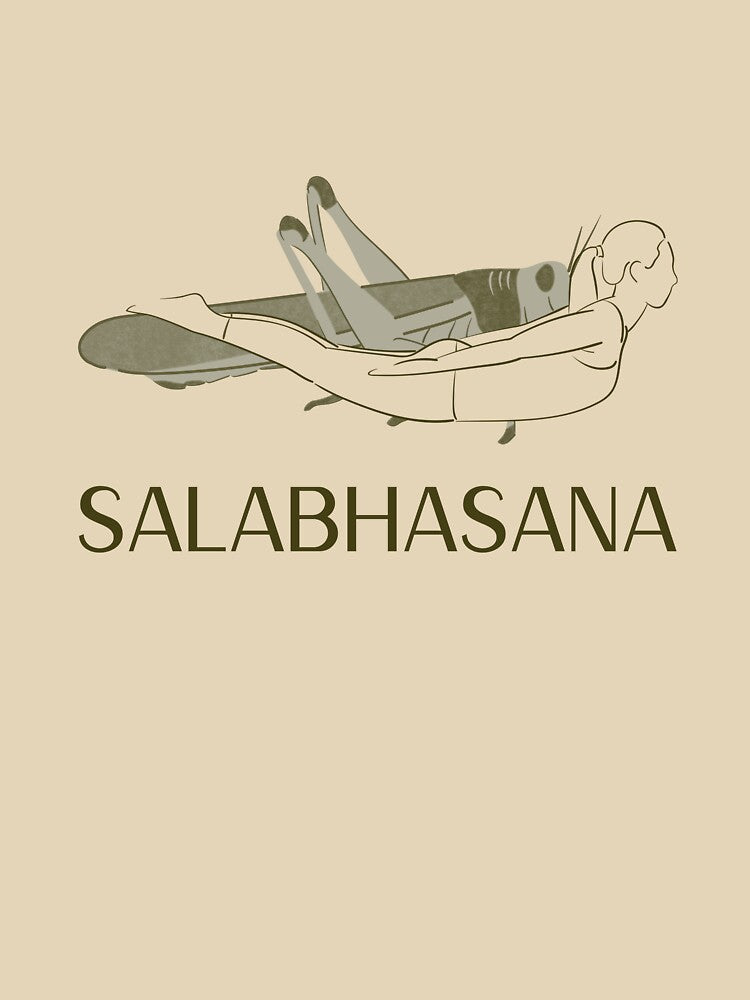 Locust Yoga Pose Salabhasana – Strength and Balance Yoga Design by WellspringXflow