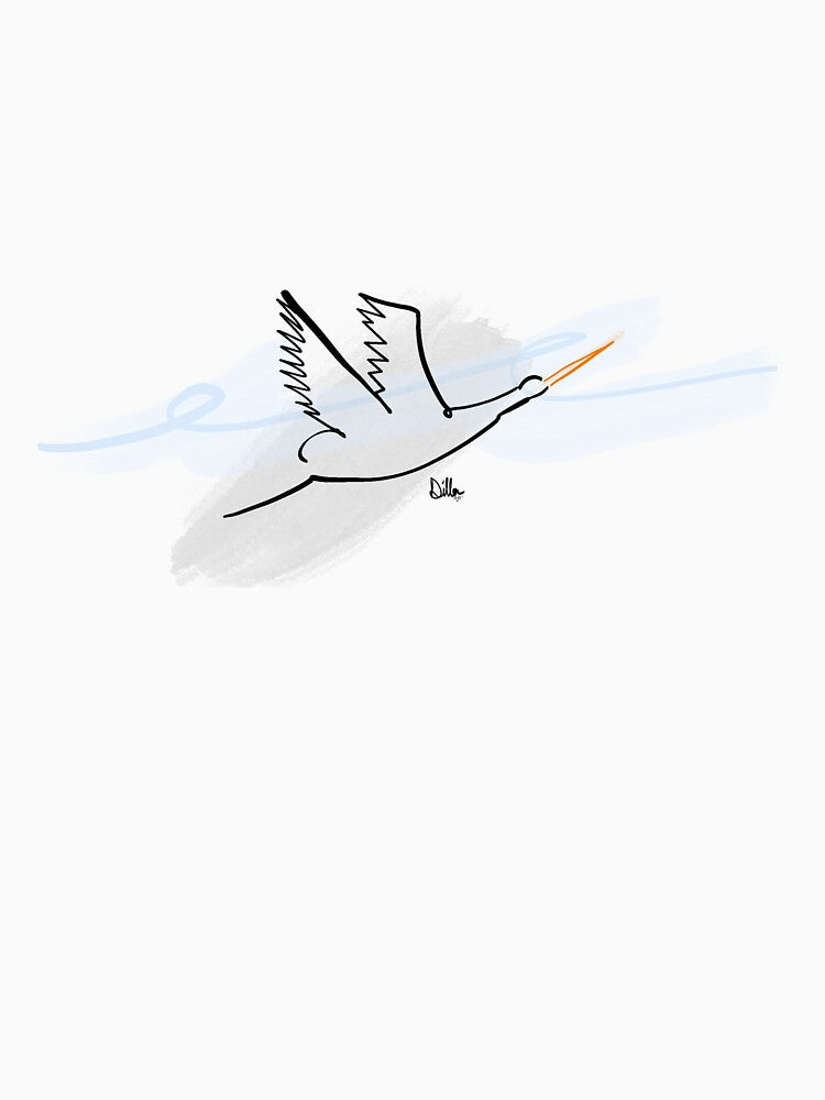 Stork Flying by Diatlo