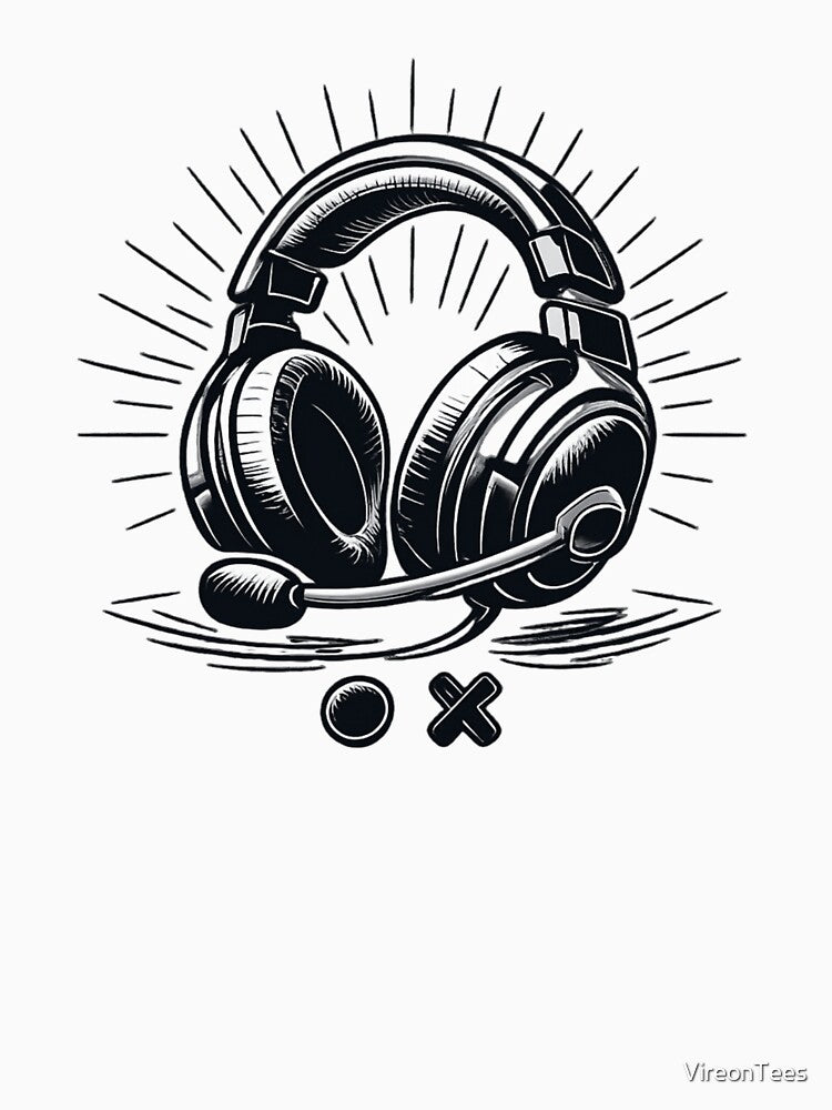 Gaming Headset Icon – Focus Mode Illustration by VireonTees