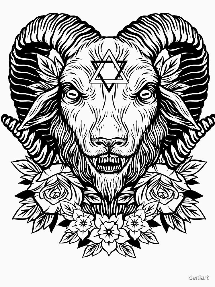Dark Goat (white) by deniart